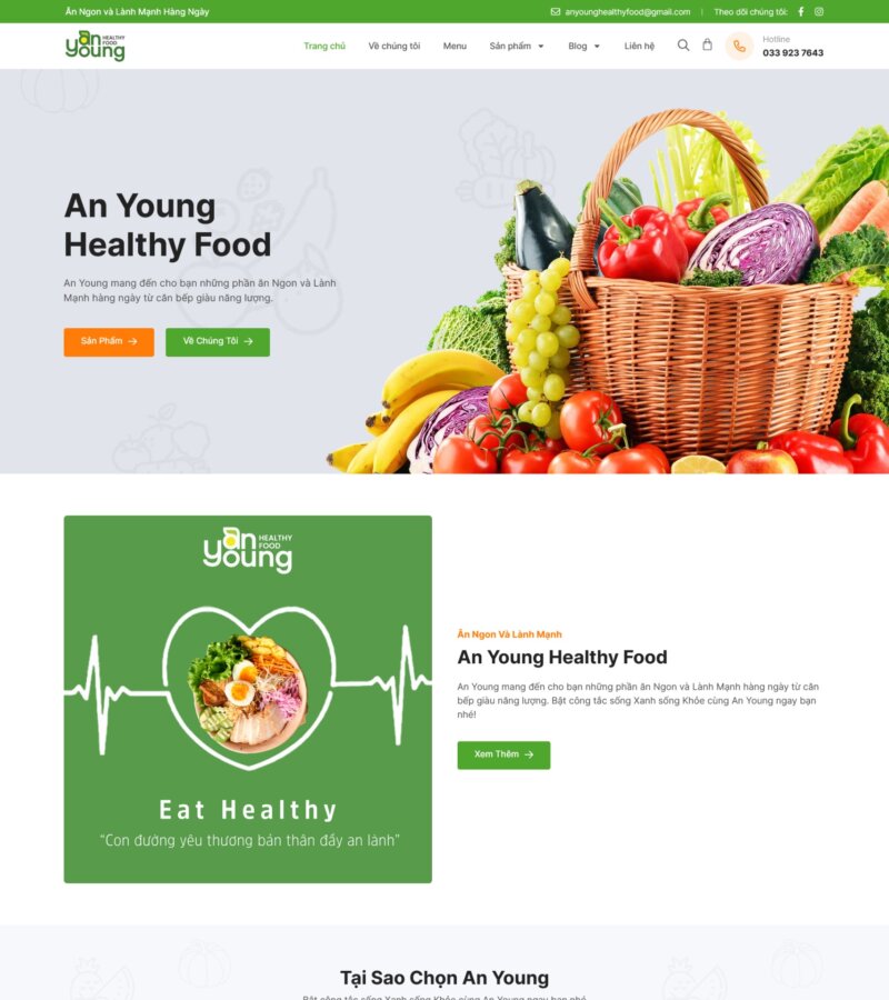 Mẫu website thực phẩm