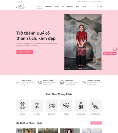 Mẫu website thời trang