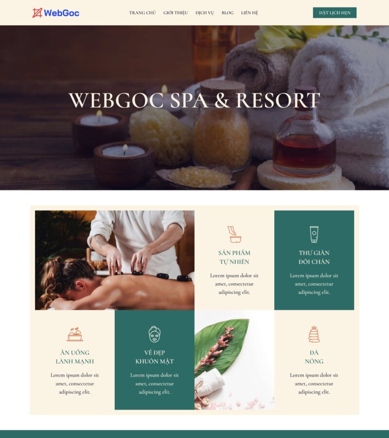 Mẫu website spa