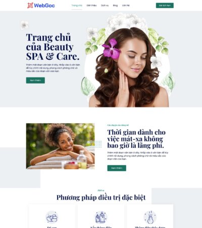 Mẫu website spa