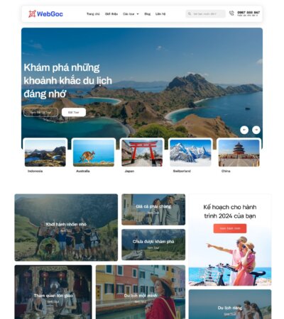 Mẫu website du lịch