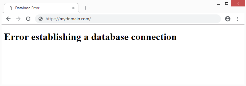 Error Establishing a Database Connection