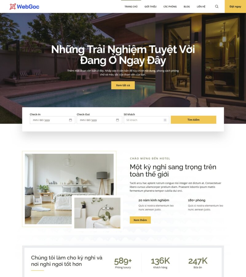 Mẫu website khách sạn KS03