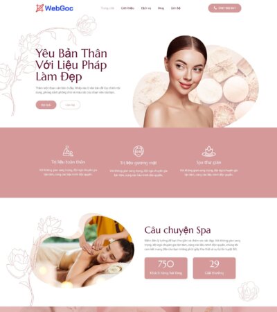 Mẫu website spa