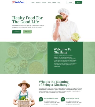 Mẫu website nhà hàng