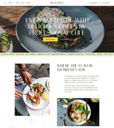 Mẫu website nhà hàng