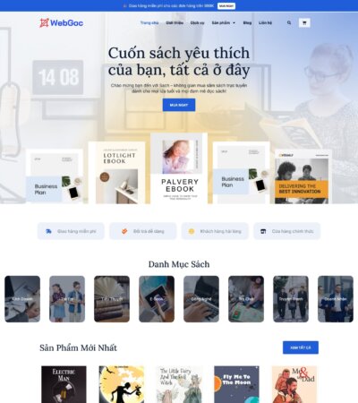 Mẫu website bán sách