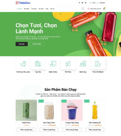 Mẫu website tạp hóa
